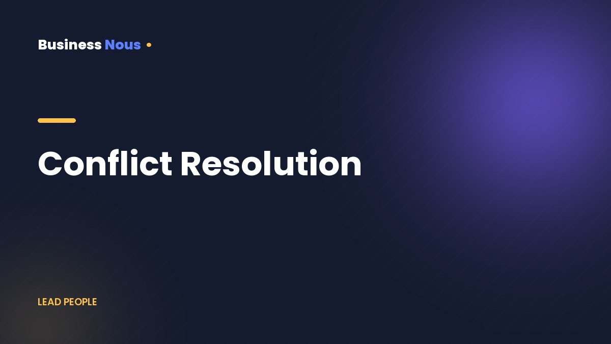 Conflict Resolution