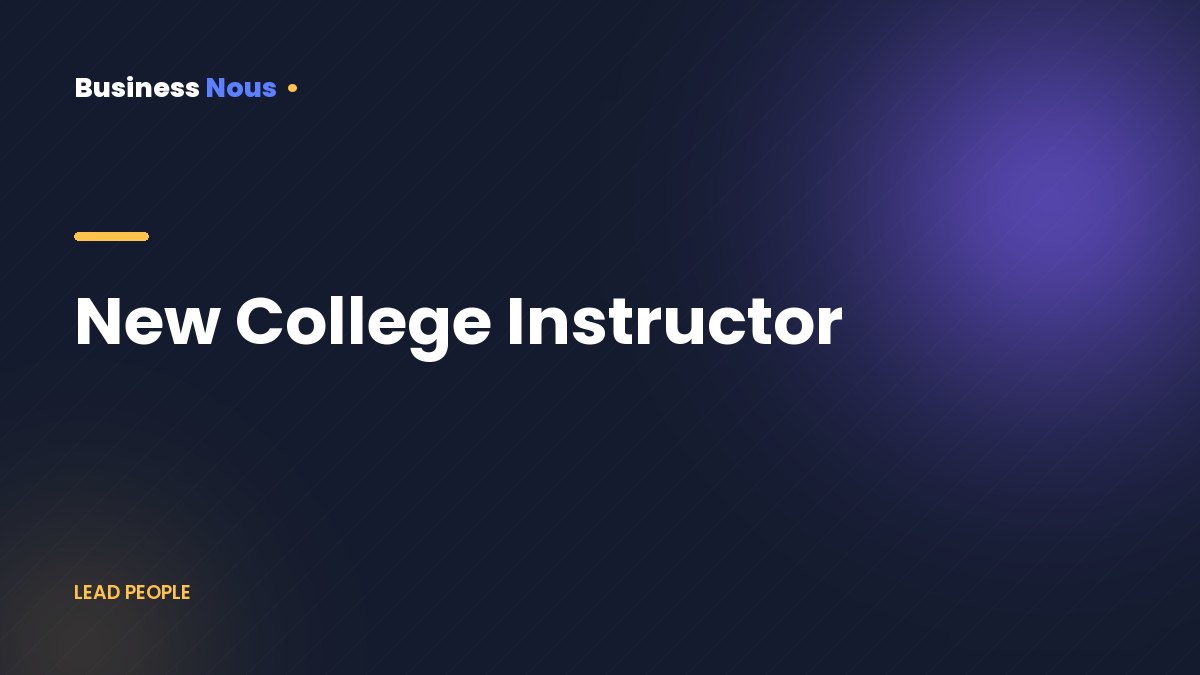 New College Instructor